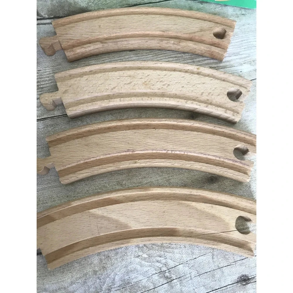VINTAGE BRIO No:  3342 31405/62 Wooden Railway Curved‎ Tracks, Euc With Box